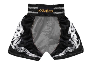Kanong Boxing Shorts : KNBSH-202-Silver-Black